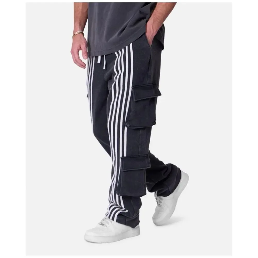 New men’s MNML 4 front stripe sweatpants washed earth
